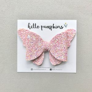 Glitter Flutter Butterfly - Faint Pink