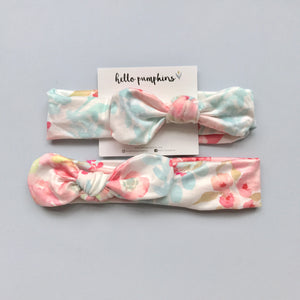 Mousey Knot Headband - Watercolour Florals