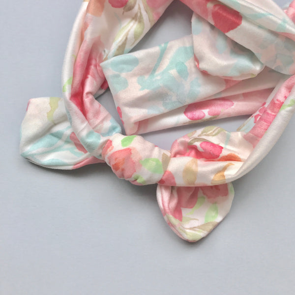 Mousey Knot Headband - Watercolour Florals