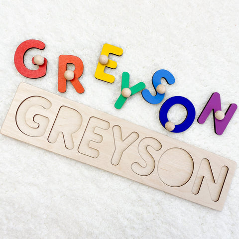 Baby Name Board in Bright Rainbow Colours